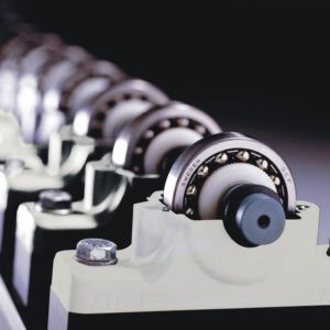 Eksenel rulmanlı makine parçası ve otomasyon sistemleri.