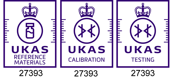 ARO Scientific ISO 17034, ISO 17025 Test ve Kalibrasyon akreditasyon logosu (UKAS)