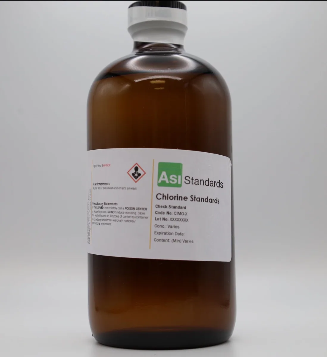 ASI Standards klor kontrol standardı şişesi
