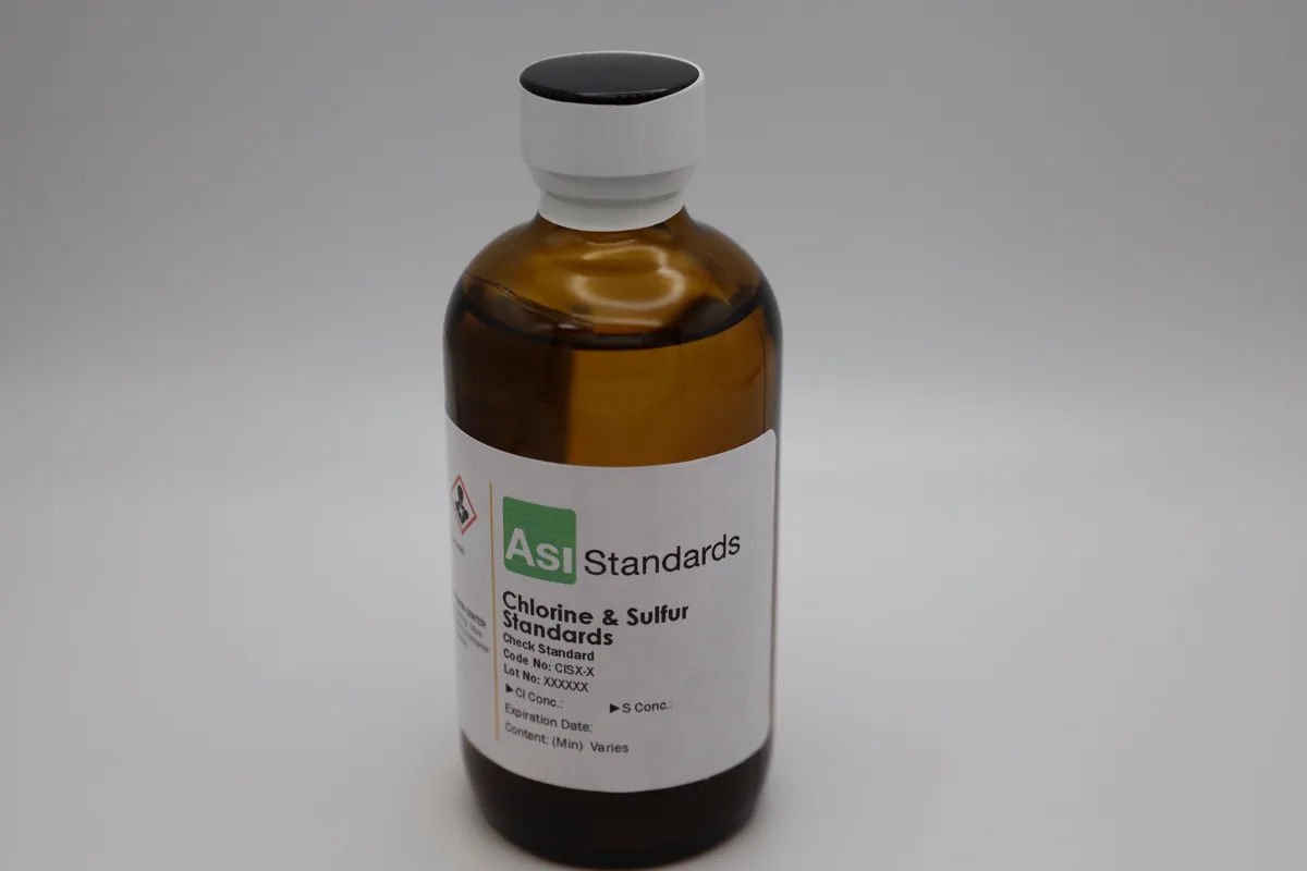 ASI Standards klor ve kükürt kontrol standardı şişesi
