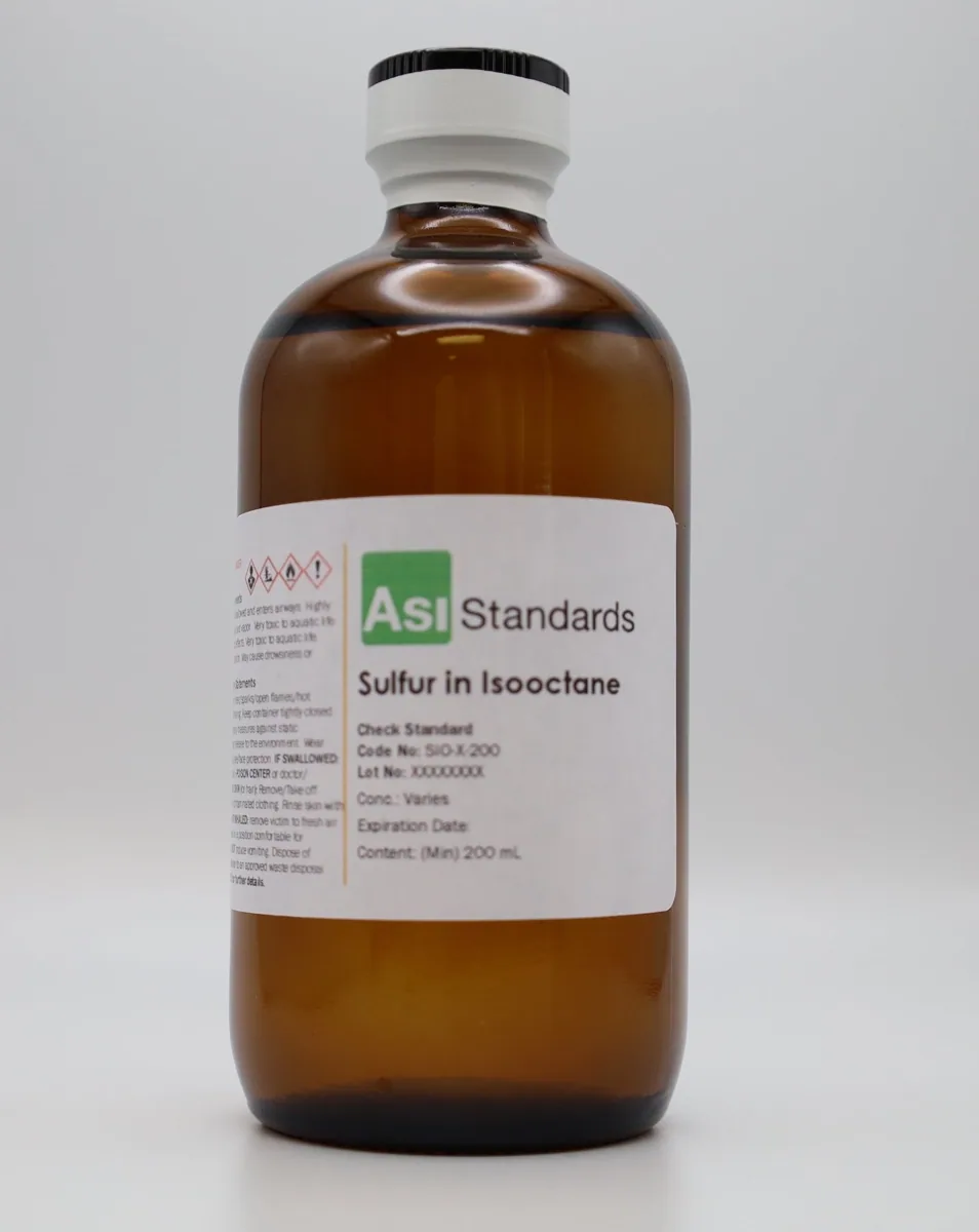 ASI Standards kükürt kalibrasyon seti şişesi