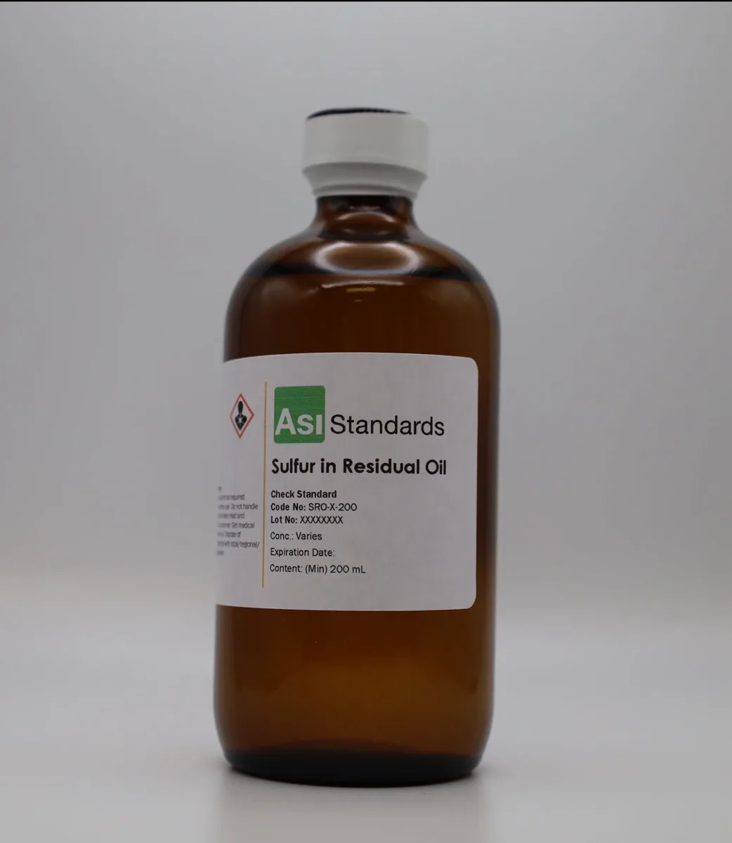 ASI Standards kükürt kontrol standardı şişesi