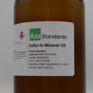 ASI Standards kükürt kontrol standardı şişesi