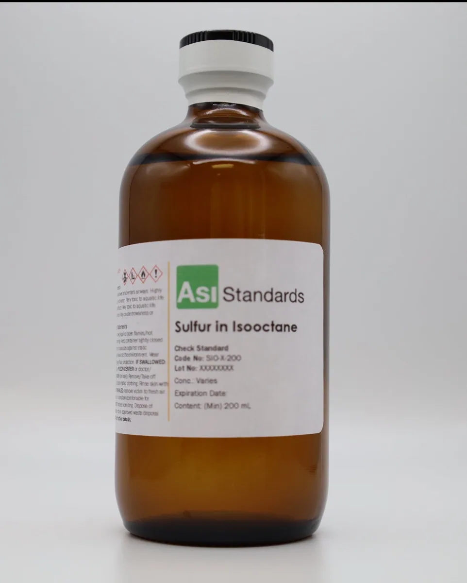 ASI Standards kükürt kontrol standardı şişesi