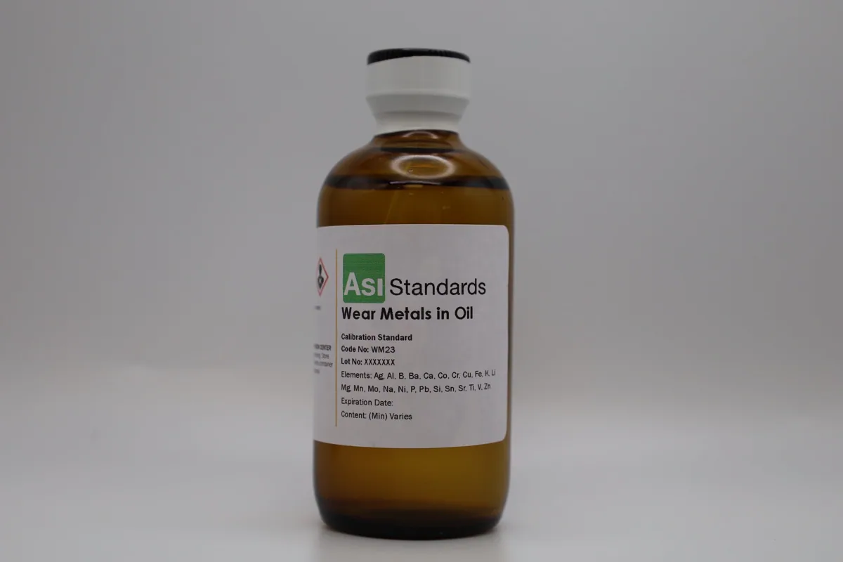 ASI Standards kükürt ve metal standardı şişesi